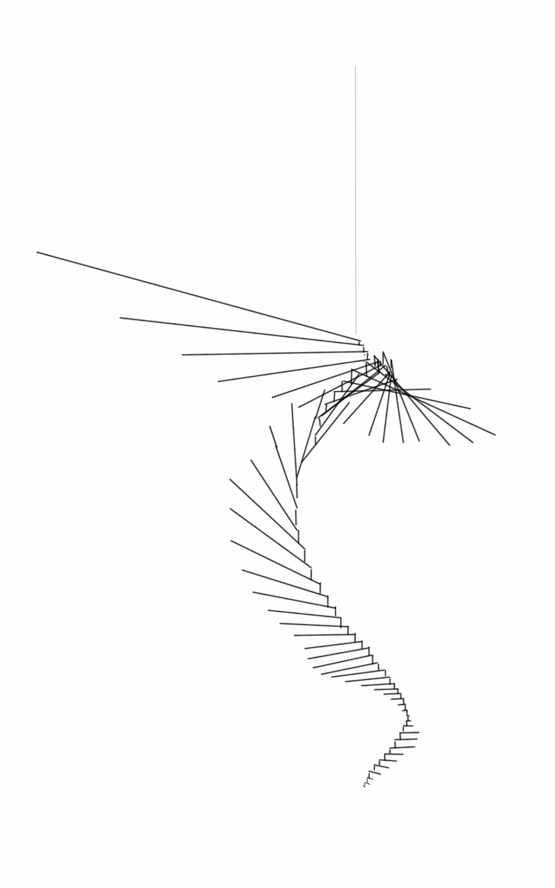 Image of 3D Print Mobile Hanging Kinetic Sculpture Ceiling Art Artist Marco Mahler 3