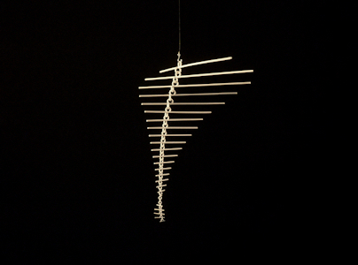 Photo of 3D Printed Art Mobile Hanging Kinetic Wire Sculpture Marco Mahler 17