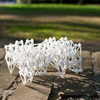 Image of 3d printed kinetic sculpture by Theo Jansen
