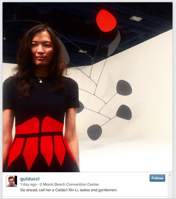 Photo of Xin Li with Calder Mobile for sale