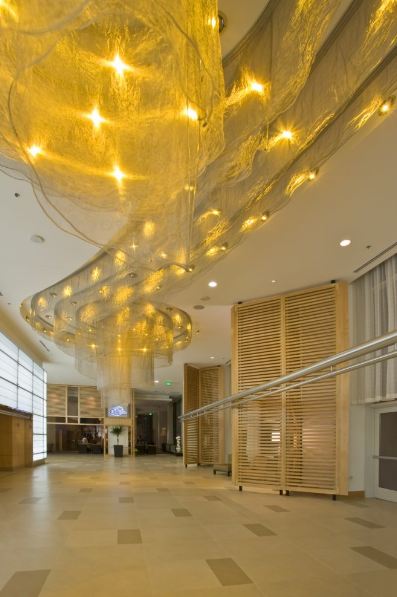 Image of ceiling sculpture lobby hilton san diego