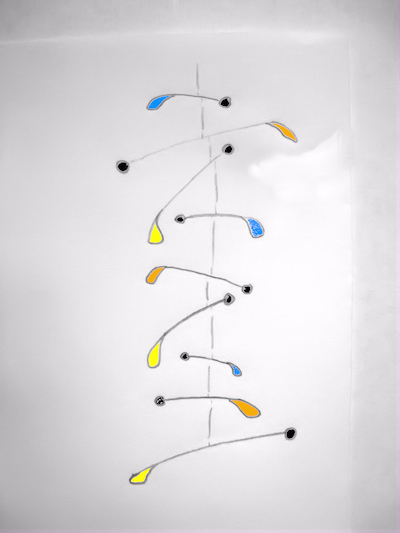 illustration of custom hanging mobile design