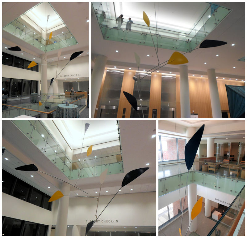 Photos of a Large Atrium Sculpture Kinetic Fine Art Mobile