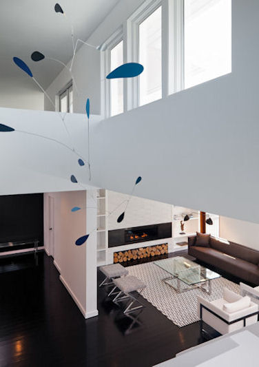 image of large custom made hanging mobile kinetic modern art sculpture