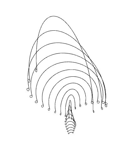 Image of a sketch for a large custom-made hanging mobile - 2013