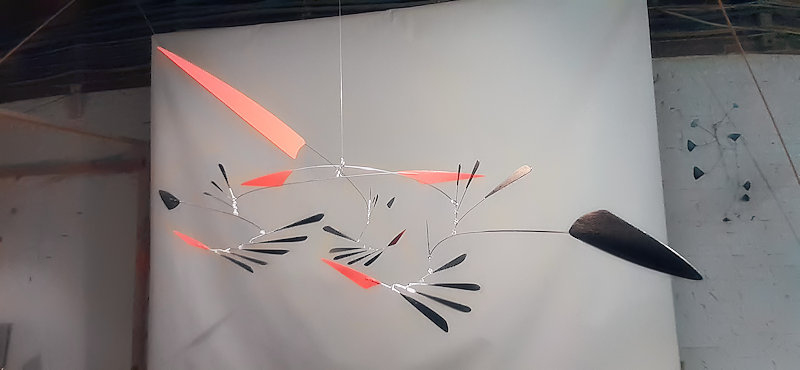 Photo of Original Calder inspired Mobile Sculpture Red Black