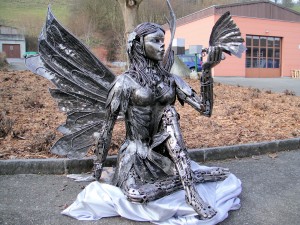 Elf - Sculpture made from recycled metal by Tom Samui