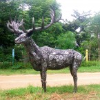 Deer - Sculpture made from recycled metal by Tom Samui